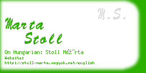 marta stoll business card